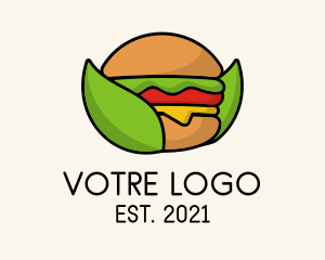 Meal - Organic Hamburger Sandwich logo design