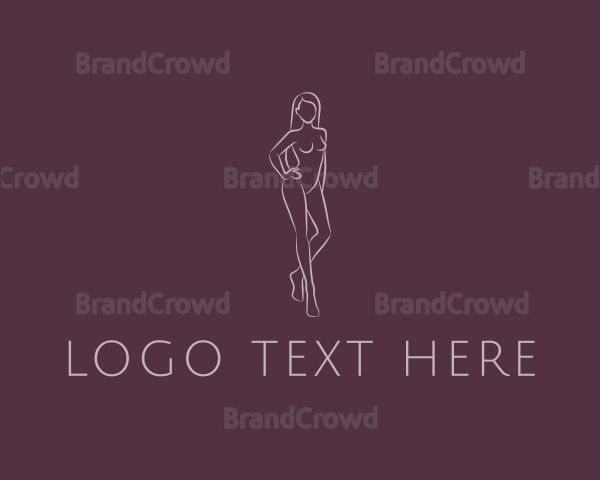 Naked Woman Beauty Logo