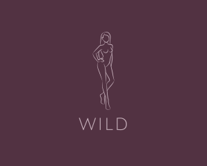 Sexy - Naked Woman Beauty logo design
