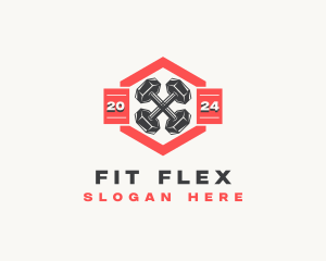 Dumbbell - Fitness Gym Dumbbell logo design