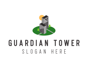 3D Tower Property  logo design