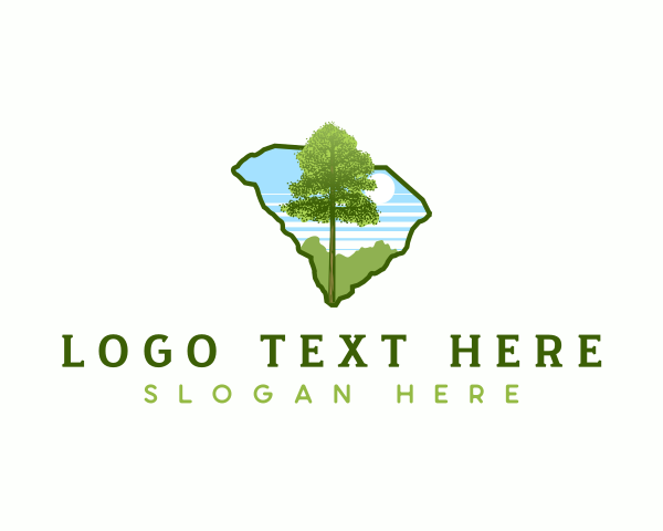 Map - Loblolly Pine South Carolina logo design