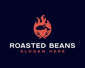 Roasted - Seafood Fish Grill logo design