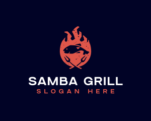 Seafood Fish Grill logo design