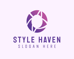 Modern Purple Letter O Logo