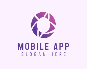 Modern Purple Letter O Logo