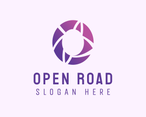 Modern Purple Letter O logo design