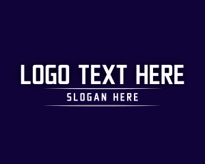 White - Cyber Technology Text logo design
