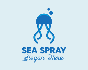 Ocean Blue Jellyfish logo design