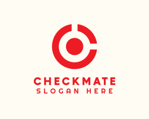 Target Circle Letter C logo design