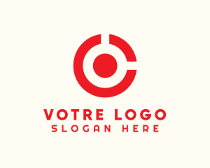 Tech - Target Circle Letter C logo design