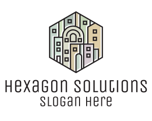 Hexagon - City Skyline Hexagon logo design