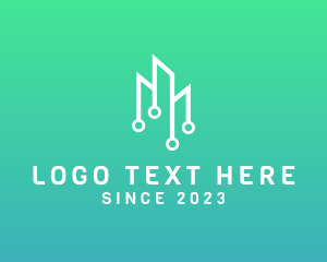 Blue City - Data Tech Building logo design