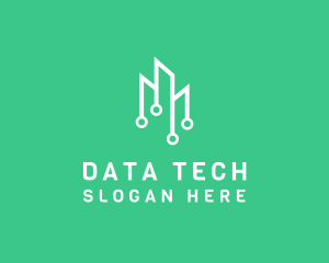 Database - Data Tech Building logo design