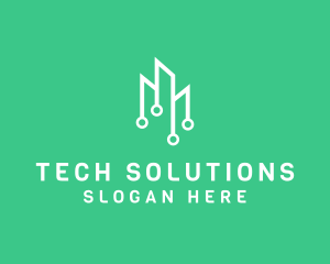 Tech - Data Tech Building logo design