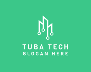 Data Tech Building logo design