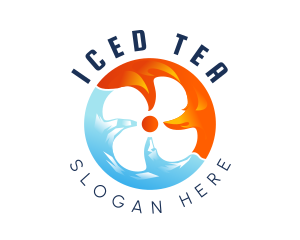 Fire Ice Fan logo design