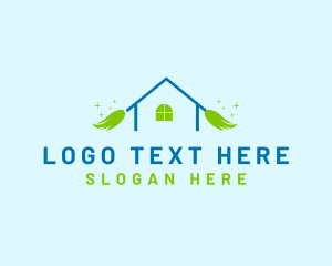 Window - Home Broom Cleaner logo design