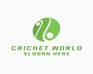Cricket - Yin Yang Tennis Ball logo design