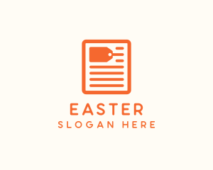 Shopping Tag Document Logo