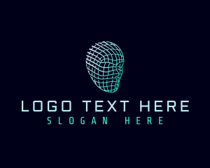 Futuristic - Cyber Tech Head logo design