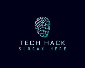 Cyber Tech Head logo design