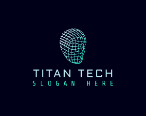 Cyber Tech Head logo design