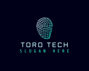 Cyber Tech Head logo design