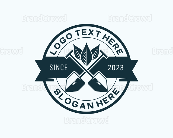 Landscaping Shovel Gardener Logo