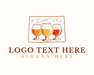 Map - Colorado Craft Beer logo design