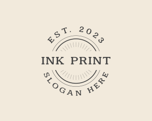 Publisher Printing Stamp logo design