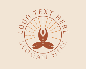 Calm - Yoga Zen Wellness logo design