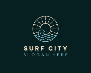 Sea Costal Wave logo design