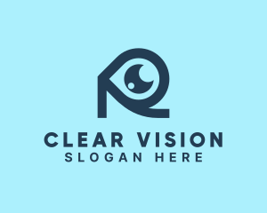 Ophthalmologist - Optical Eye Letter R logo design