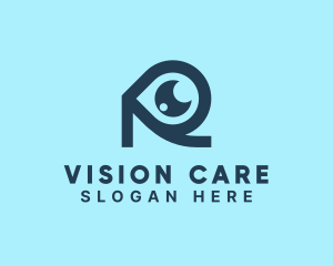 Ophthalmology - Optical Eye Letter R logo design