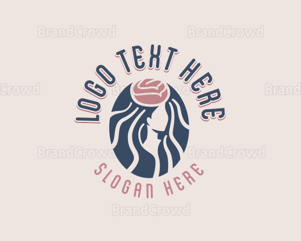 Rose Woman Goddess Logo