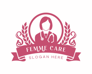 Gynecologist - Medical Female Doctor logo design