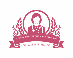 Surgeon - Medical Female Doctor logo design