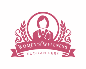 Gynecologist - Medical Female Doctor logo design