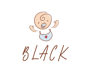 Heart - Baby Bib Pacifier logo design