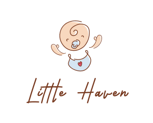 Baby Bib Pacifier logo design