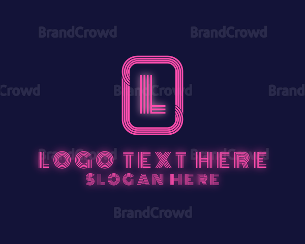 Retro Neon Sign Logo