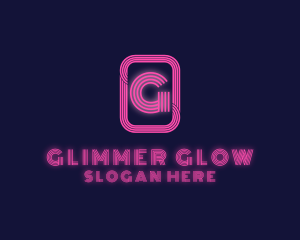 Retro Neon Sign logo design