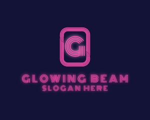 Retro Neon Sign logo design