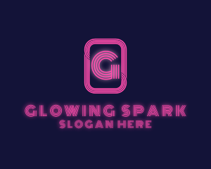 Retro Neon Sign logo design