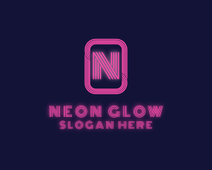 Retro Neon Sign logo design