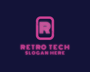 Retro Neon Sign logo design