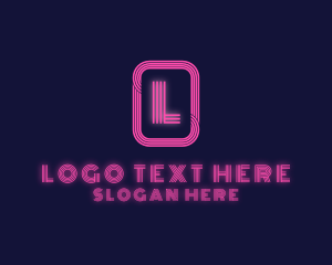 Retro Neon Sign Logo