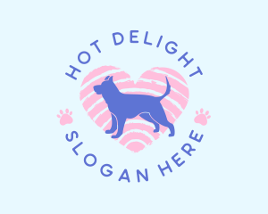 Dog Cat Heart logo design