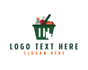 Online Shop - Grocery Online Shopping logo design